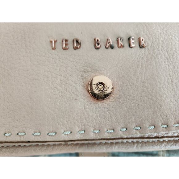 Ted Baker Soft Pink Crossbody Bag Rose Gold Hardware Small Purse - Picture 7 of 8